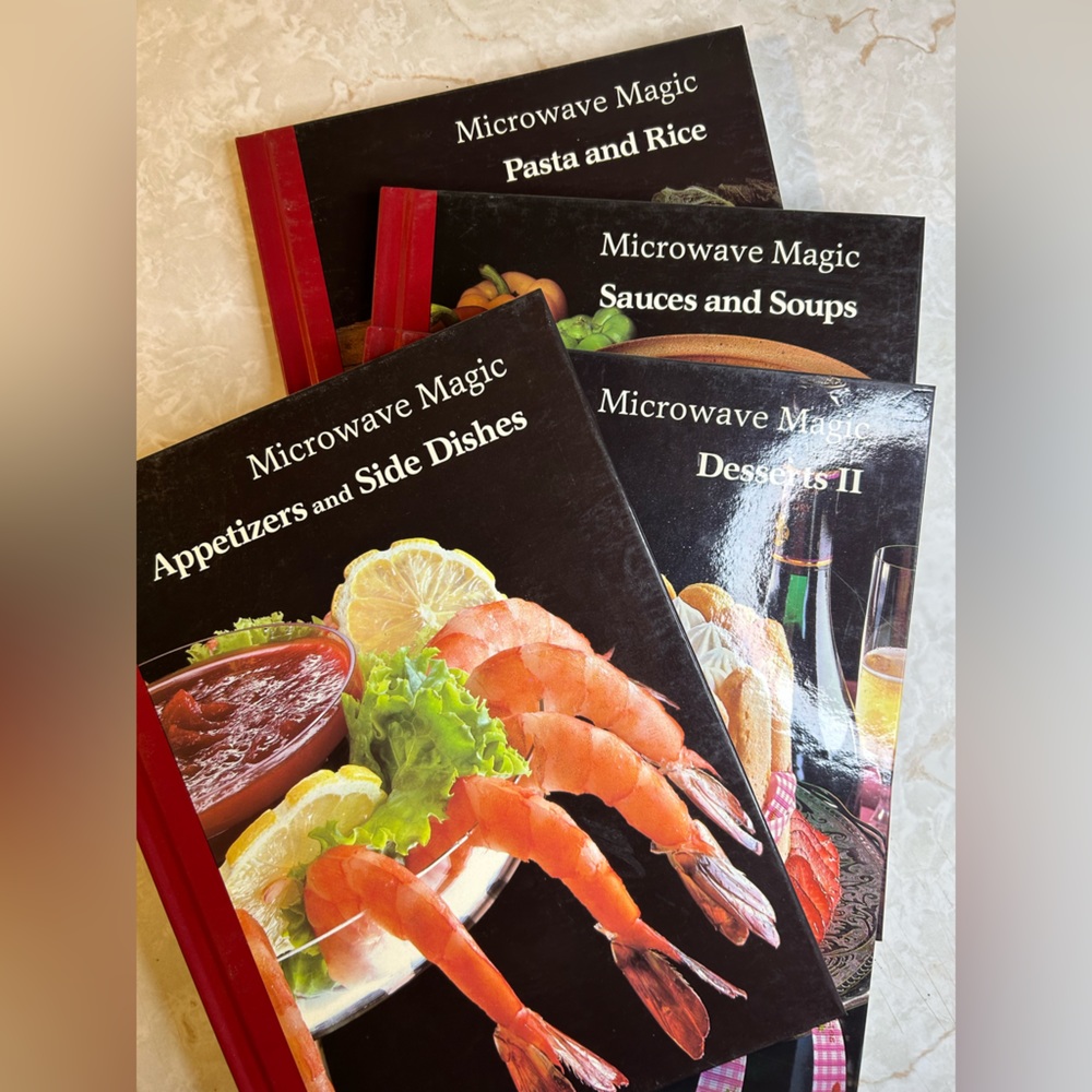 vintage 1988 microwave magic hardcover cookbook bundle books
